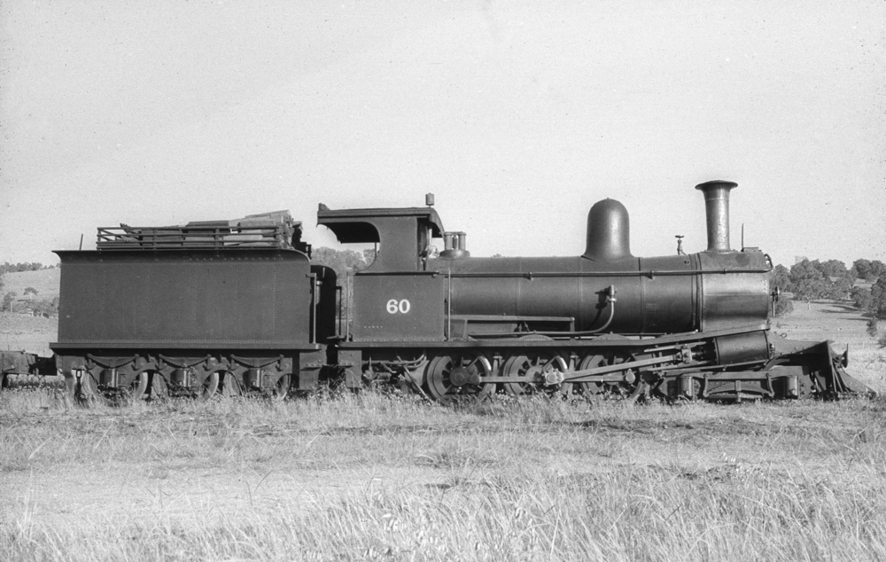 Millers T & T No 60 alonside the road to Bunbury 1962