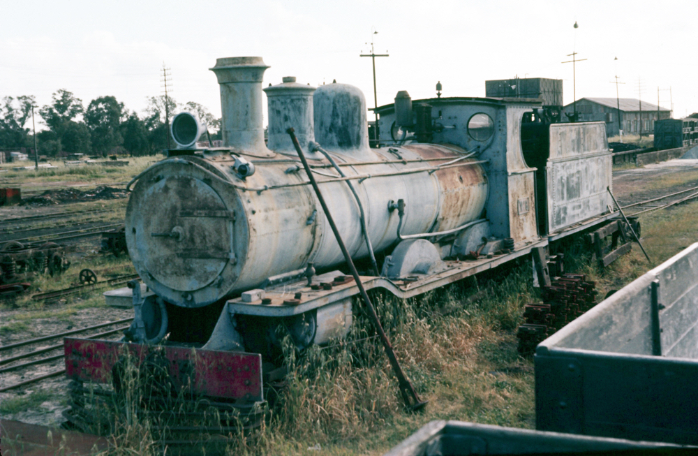 Midland Railway of WA No 6 4-4-0 dumped at Perth, now preserved at Geraldton
