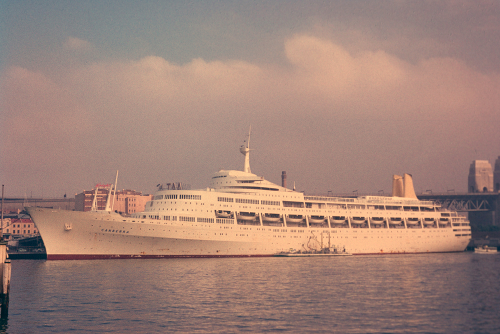 Canberra at Circular Quay Sydney in 1962 aka The Great White Whale