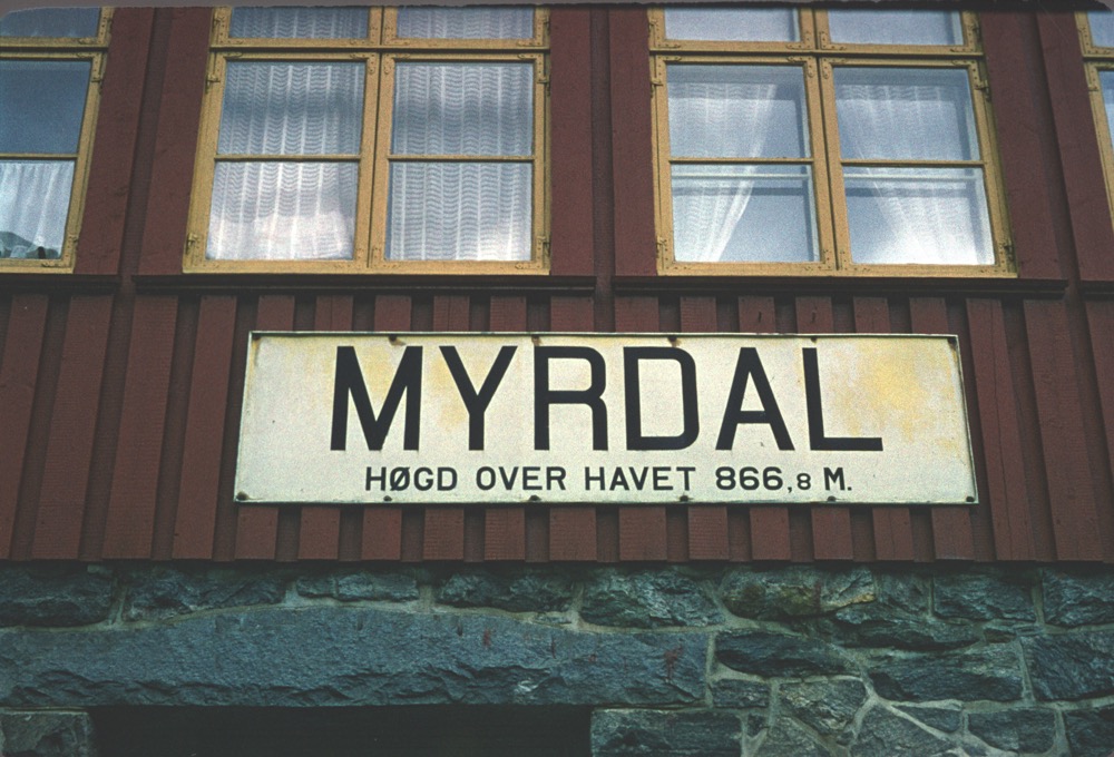 Myrdal to Flam line drops to sea level