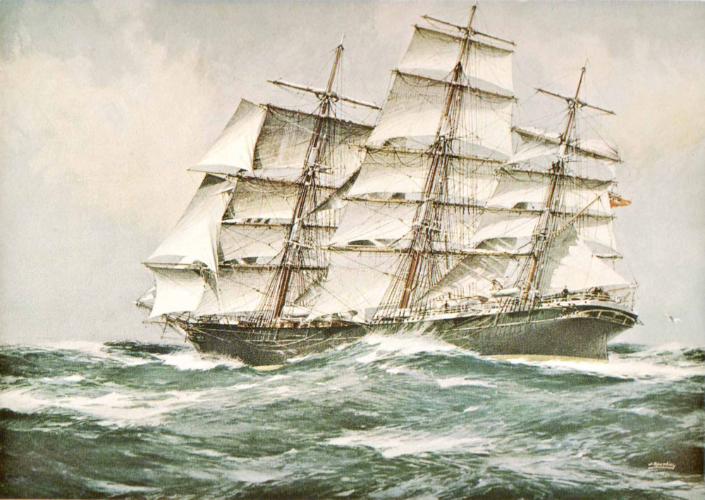 At sea, from Basil Lubbock's book.