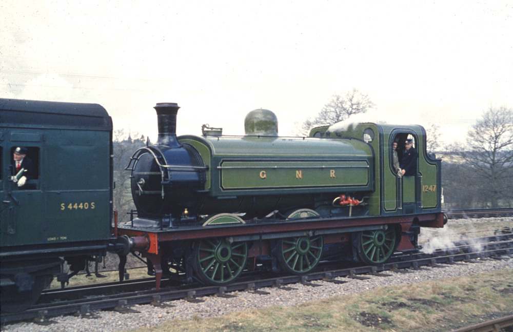 GNR No 1247 proceeding to Sheffield Park 1st April 1962