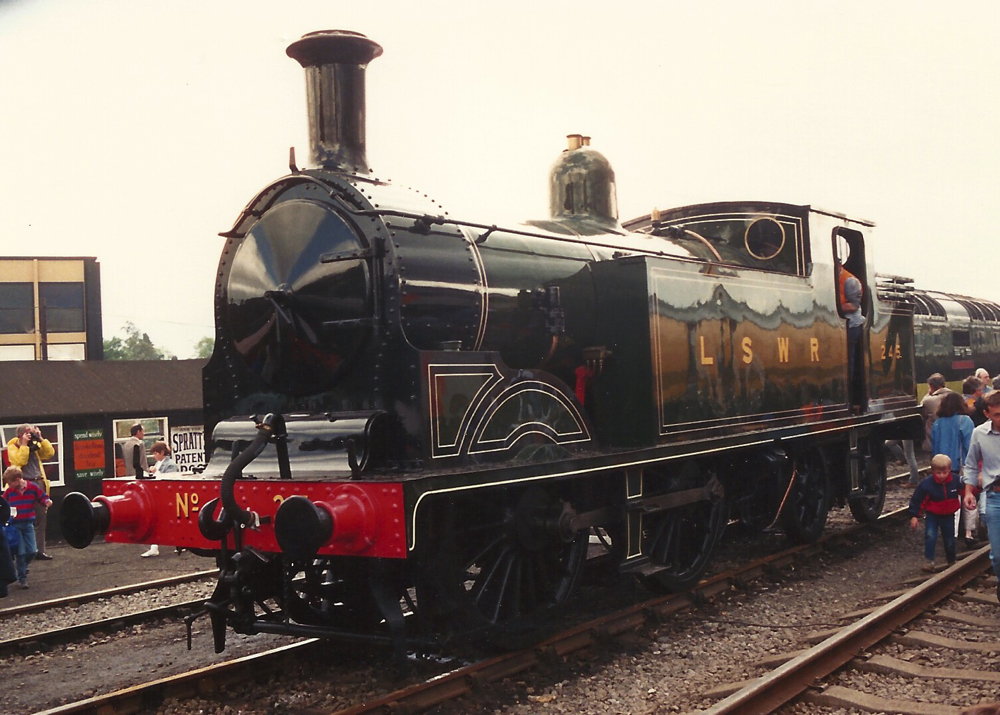 LSWR M7 245 at Woking 150
