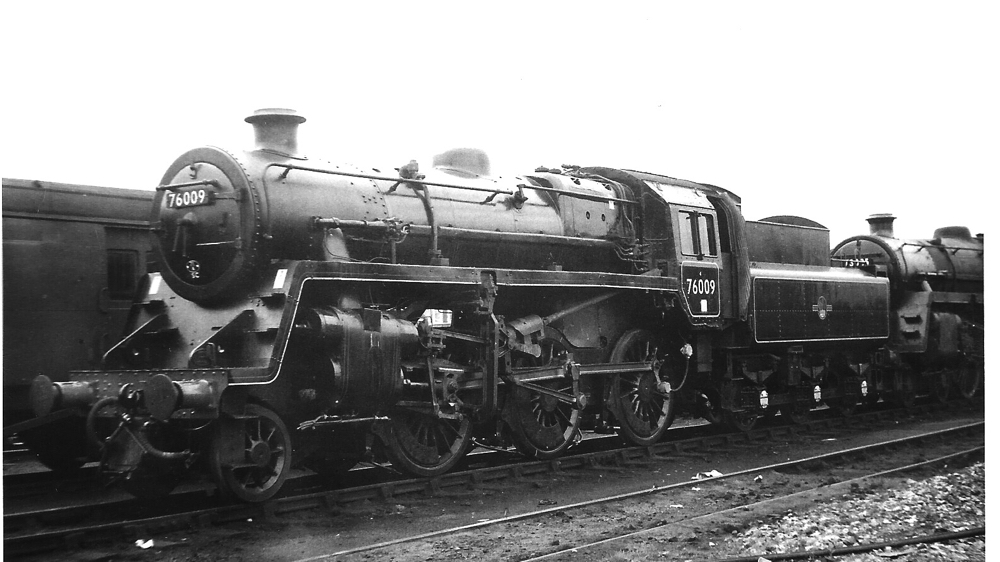 Standard Class 4 76009 at Eastleigh 1962